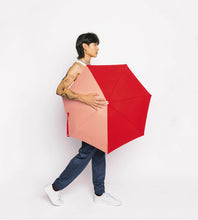 Load image into Gallery viewer, Bicolour Red &amp; Coral micro-umbrella | Edmond
