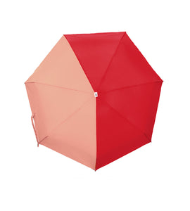 Bicolour Red & Coral micro-umbrella | Edmond