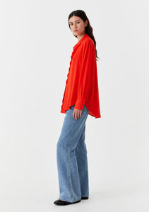 Hazel Silk Shirt | Flame