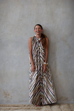 Load image into Gallery viewer, Erica One Shoulder Maxi Dress | Cirque Stripe Print