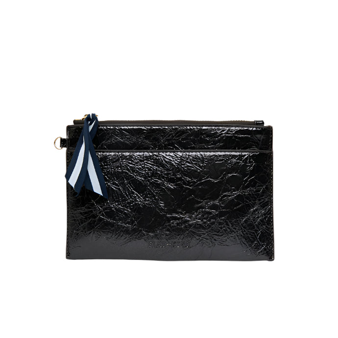 New York Coin Purse | Charcoal Crinkle