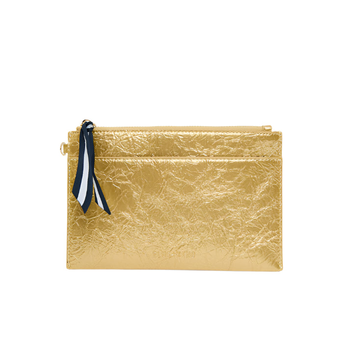 New York Coin Purse | Gold Crinkle