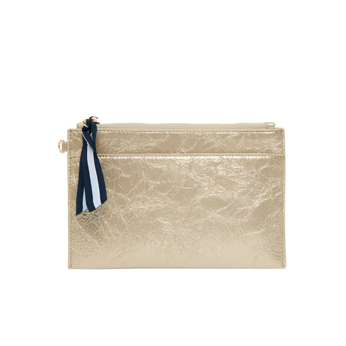 New York Coin Purse | Light Gold Crinkle