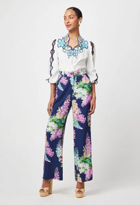 Cristina Embroidered Cotton Blouse | Ivory Bay