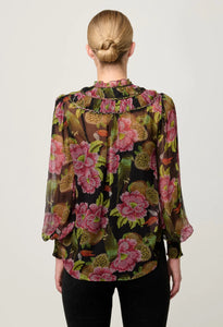Estrella Braided Neck Blouse | Winter Granadilla
