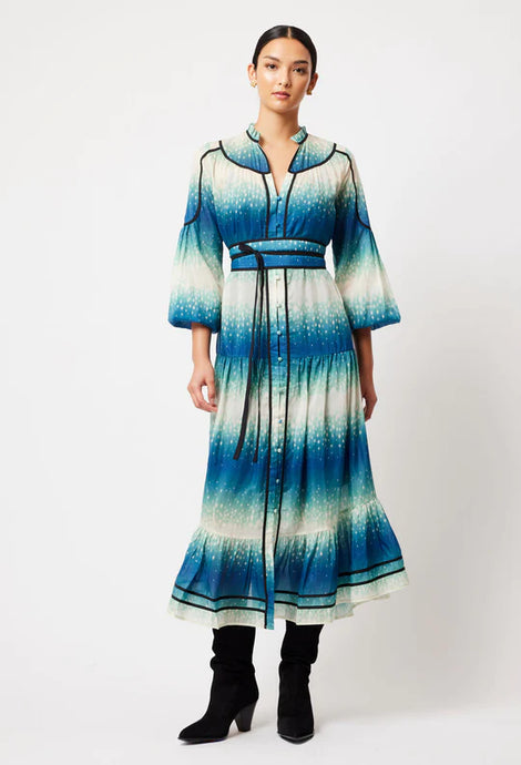 Venus Cotton Silk Dress | Galaxy Print