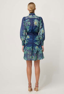 Renata Cotton Silk Dress | Mariposa Zafiro
