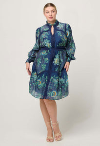 Renata Cotton Silk Dress | Mariposa Zafiro
