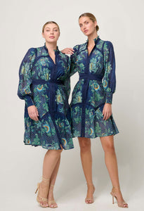 Renata Cotton Silk Dress | Mariposa Zafiro
