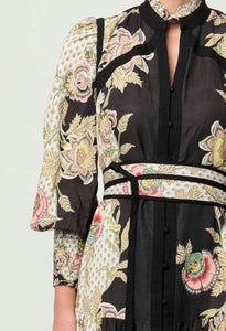 Espada Linen Viscose Maxi Dress | Mariposa Nero