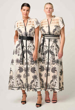 Load image into Gallery viewer, Xanthia Diamond Smock Yoke Dress | Imperial Stone