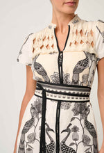 Load image into Gallery viewer, Xanthia Diamond Smock Yoke Dress | Imperial Stone