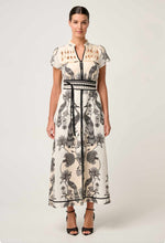 Load image into Gallery viewer, Xanthia Diamond Smock Yoke Dress | Imperial Stone