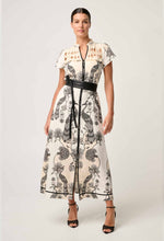 Load image into Gallery viewer, Xanthia Diamond Smock Yoke Dress | Imperial Stone