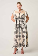 Load image into Gallery viewer, Xanthia Diamond Smock Yoke Dress | Imperial Stone