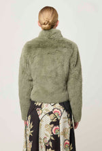 Load image into Gallery viewer, Reina Faux Fur Jacket | Jade Mist