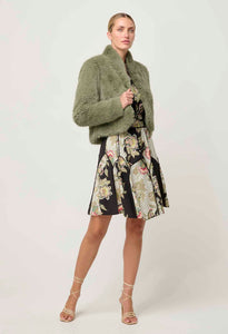 Reina Faux Fur Jacket | Jade Mist