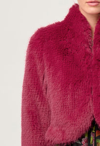 Reina Faux Fur Jacket | Rosa