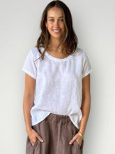 Load image into Gallery viewer, Ellie Round Neck Top | White