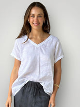 Load image into Gallery viewer, Ellie V Neck Top | White