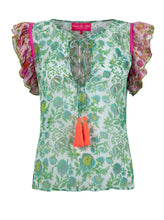 Load image into Gallery viewer, S24-424 Blouse | Green Pink