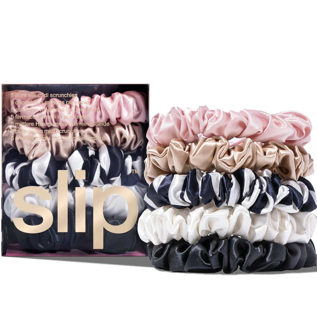 Multi Midi Scrunchies | 5 Pack