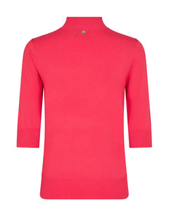Trudy Pitch SS Highneck Knit | Coral Reef