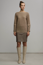 Load image into Gallery viewer, Blaire Relaxed Boat Neck Sweater | Latte