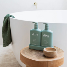 Load image into Gallery viewer, Wash &amp; Lotion Duo + Tray | Kaffir Lime &amp; Green Tea