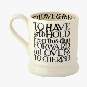 Black Toast Mr & Mrs 2 x 1/2 Pint Mugs
