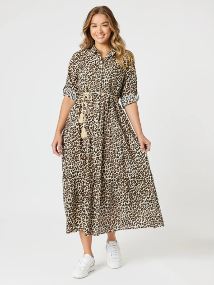 Le Marais Button Up Print Dress
