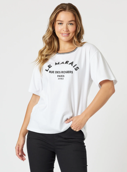 Le Marais Embroidered T-Shirt