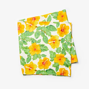 Hibiscus Yellow Tablecloth