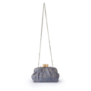 Addison Woven Clutch | Blue