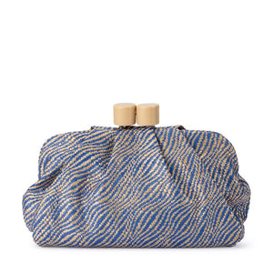 Addison Woven Clutch | Blue