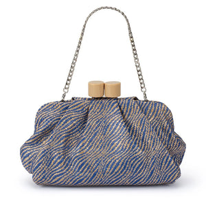 Addison Woven Clutch | Blue