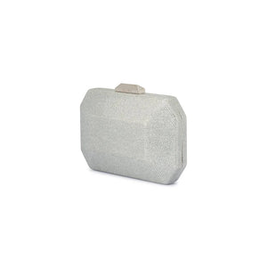 Avery Faceted Clutch | Silver