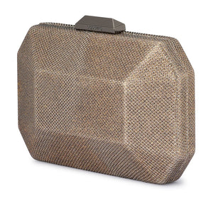 Avery Faceted Clutch | Bronze