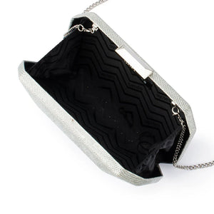 Avery Faceted Clutch | Silver