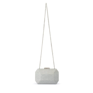 Avery Faceted Clutch | Silver