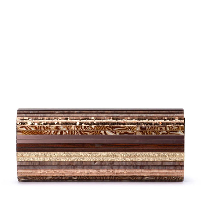 Clara Acrylic Clutch | Chocolate