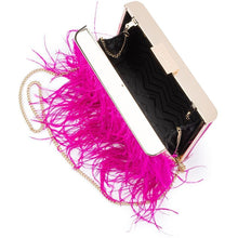 Load image into Gallery viewer, ESTELLE Feather Clutch | Fuchsia