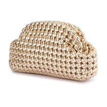 Load image into Gallery viewer, Everly Hand Woven Clutch | Gold