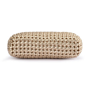 Everly Hand Woven Clutch | Gold