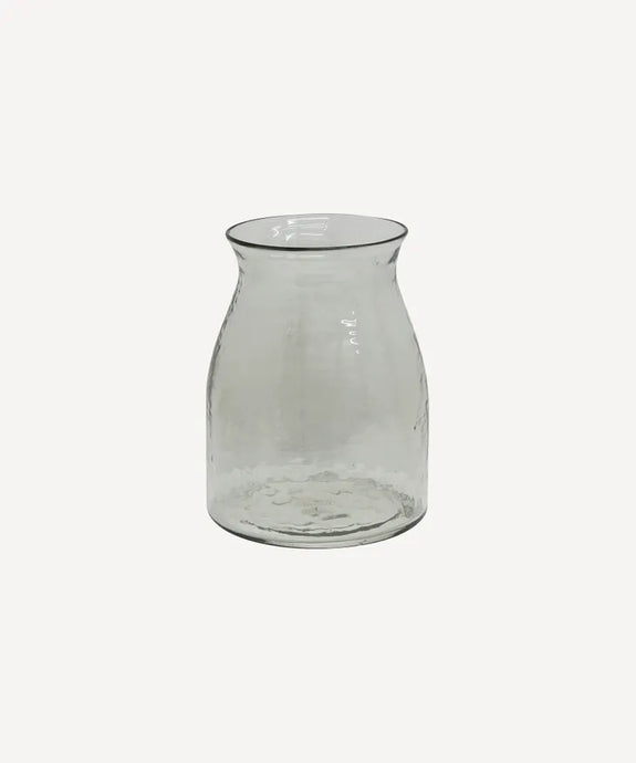 Dappled Clear Fluted Vase