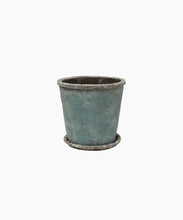 Load image into Gallery viewer, Sea Blue Plant Pot &amp; Saucer