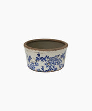 Load image into Gallery viewer, Blue Floral Wide Pot