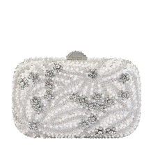 Load image into Gallery viewer, GABRIEL Encrusted Clutch | White