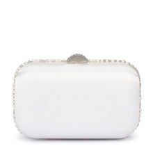 Load image into Gallery viewer, GABRIEL Encrusted Clutch | White