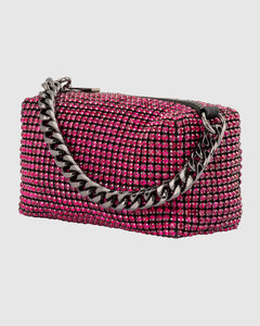 Robbie Crystal Loaf Bag | Fuchsia